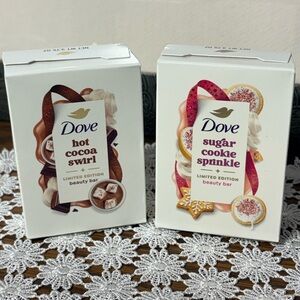 Hot Cocoa Swirl & Sugar Cookie Sprinkle Limited Edition Dove Soap Bars